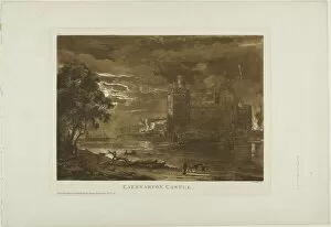 Caernarfon Gwynedd Wales Collection: Caernarvon Castle, 1776. Creator: Paul Sandby