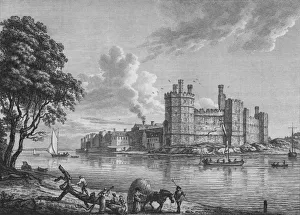 Caernarvonshire Gallery: Caernarvon Castle, 1778. Artist: William Watts
