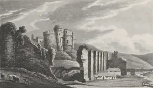 Etching And Aquatint Prints: Caerphilly Castle, from Remarks on a Tour to North and South Wales