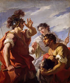 Caesar Julius Prints: Caesar Before Alexandria, 1724-25. Creator: Giovanni Antonio Pellegrini