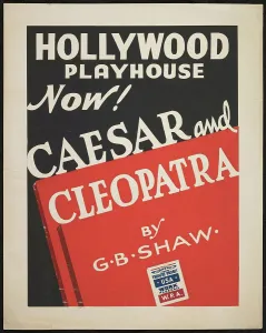 Cleopatra Prints: Caesar and Cleopatra, Los Angeles, 1938. Creator: Unknown