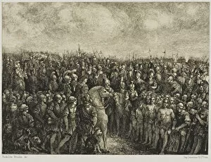 Captives Gallery: Caesar and His Prisoners, 1878. Creator: Rodolphe Bresdin