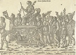 Bordoni Beredetto Prints: Caesar riding on his chariot, from The Triumph of Caesar