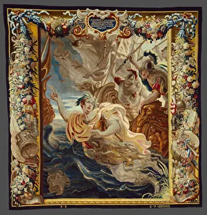 Laurel Wreath Collection: Caesar Throws Himself into the Sea from The Story of Caesar and Cleopatra, Flanders, c