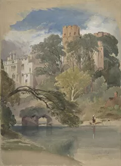 Warwick Castle Collection: Caesars Tower, Warwick Castle, ca. 1850. Creator: William Callow