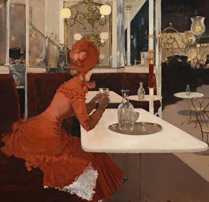 In the Cafe, 1882-84. Creator: Fernand Lungren