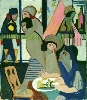 1928 Prints: Cafe, 1928. Creator: Ernst Kirchner