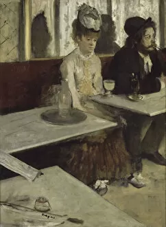 Absinth Collection: In a Cafe (Absinthe), 1873. Artist: Degas, Edgar (1834-1917)