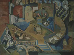 Cafe. Artist: Yakulov, Georgi Bogdanovich (1884-1928)