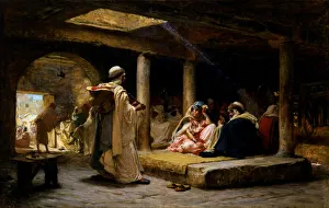 Cafe at Biskra, Algeria, 1884. Creator: Frederick Arthur Bridgman