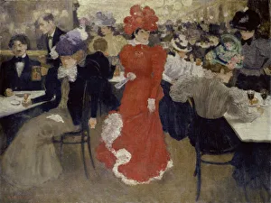 Big City Life Gallery: In the Cafe d Harcourt at Paris. Artist: Evenepoel, Henri Jacques Edouard (1872-1899)