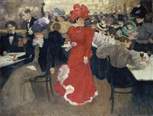 Bright Prints: In the Cafe d'Harcourt in Paris