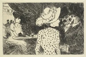 Cafe Scene (descriptive), 1880-1886. Creator: Jean Louis Forain (French, 1852-1931)