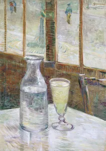Vincent Prints: Cafe table with absinth, 1887. Artist: Gogh, Vincent, van (1853-1890)