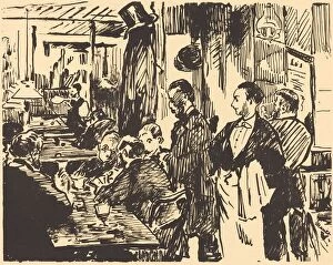Manet Edouard Gallery: At the Cafe(Au cafe), 1869. Creator: Edouard Manet