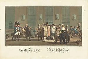 Patriot Prints: Caffeé des Patriotes - A Patriot's Coffée House, 1792. Creator: Jean Baptiste Morret
