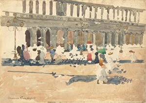 Piazza San Marco Collection: CaffeFlorian in Venice, 1898 / 1899. Creator: Maurice Brazil Prendergast