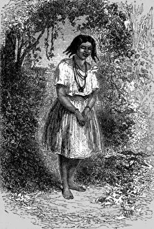 Foot Gallery: Cafuzo Girl; A Trip up the Trombetas, 1875. Creator: Unknown