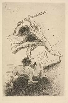 Cain Collection: Cain and Abel, 1886. Creator: Odilon Redon