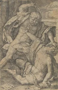Lucas Jacobsz Prints: Cain Killing Abel, 1524. Creator: Lucas van Leyden