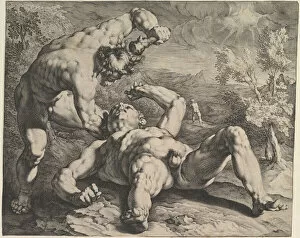 Dutch Golden Age Gallery: Cain Killing Abel, ca. 1591. Creators: Cornelis Cornelisz van Haarlem, Jan Muller