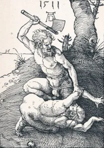 Cain Prints: Cain slaying Abel, 1511 (1906). Artist: Albrecht Durer