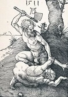 Cain Collection: Cain slaying Abel, 1511 (1906). Artist: Albrecht Durer