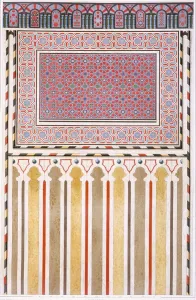 Geometric Design Prints: Cairo: Decoration of the El Bordeyny Mosque: geometric patterns of the mosaic of the Mihrab