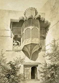 Cairo Prints: Cairo: House called Beyt El-Emyr (a little dilapidated), pub