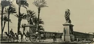 Cairo - Kasr-El-Nil Bridge, c1930-c1939. Creator: Unknown