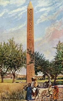 Heliopolis Gallery: Cairo: The Obelisk of Eliopolis, c1918-c1939. Creator: Unknown