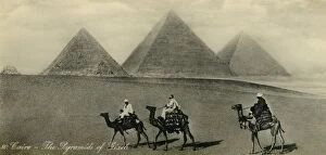 Cairo: The Pyramids of Gizeh, c1918-c1939. Creator: Unknown
