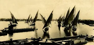 Felucca Prints: Cairo - River Nile, c1918-c1939. Creator: Unknown