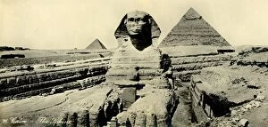 Chephren Gallery: Cairo - The Sphinx, c1918-c1939. Creator: Unknown