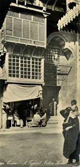Niqab Prints: Cairo - A Typical Native House, c1918-c1939. Creator: Unknown
