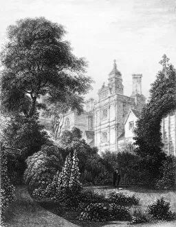 Cambridge Cambridgeshire England Gallery: Caius College from the Fellows Gardens, c1837. Creator: John Le Keux