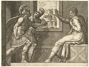 Caravaggio Polidoro Da Gallery: Caius Marius in Prison, two Cimbrian soldiers entering his cell, 1560-69