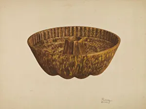 Baking Prints: Cake Mold, c. 1938. Creator: Richard Barnett