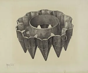 Cake Prints: Cake Mold, c. 1941. Creator: Amelia Tuccio