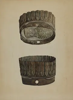 Cake Mold Prints: Cake Mold, c. 1941. Creator: Genevieve Jordan
