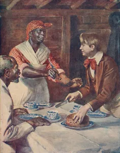 Beecher Stowe Gallery: Now for the cake, said Mas r George, 1929
