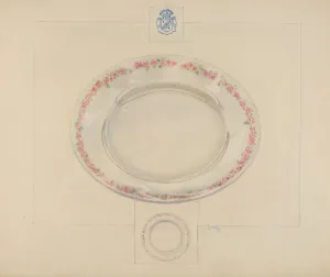 Watercolour And Graphite On Paperboard Collection: Cake Saucer, c. 1936. Creator: Joseph Sudek