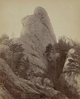 Grabill Prints: Calamnity [ie Calamity] Peak Near Custer City on B & M R'y Title of Peak from the most noted