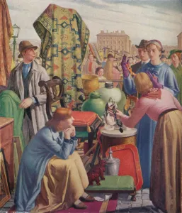 Caledonian Market Gallery: Caledonian Market, 1936. Artist: Harry Morley