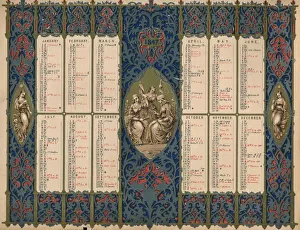Date Prints: Calendar with saints days and royal birthdays, 1847. Creator: M & N Hanhart