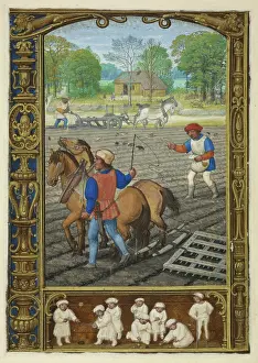 Machine Prints: Calendar scene for September: Ploughing