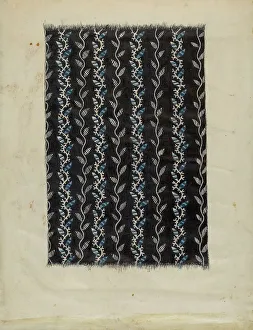 Leaf Design Prints: Calico, c. 1936. Creator: Grace Halpin