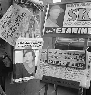 California gets a Democratic administration.... New Deal'... San Francisco, CA, 1938. Creator: Dorothea Lange. California gets a Democratic administration.... New Deal'... San Francisco, CA, 1938. Creator: Dorothea Lange