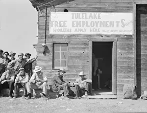 California State Employment Service office, Tulelake, Siskiyou County, California, 1939. Creator: Dorothea Lange