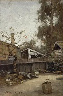 Backyard Prints: A California Back Yard, 1894. Creator: Charles Conner